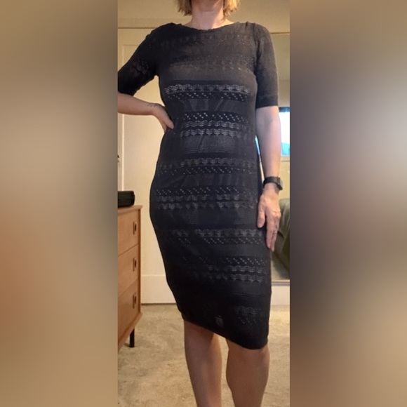 COPY - Blue dress with nude slip - Picture 5 of 7